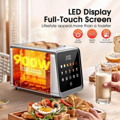 GENERIC TOUCH SCREEN TOASTER 2 SLICE, STAINLESS STEEL SMART DIGITAL TOASTERS