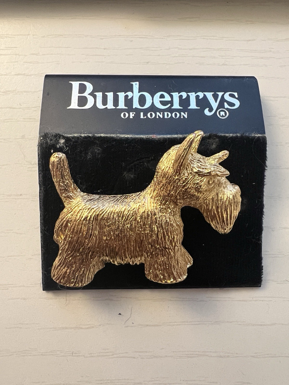 Vintage Burberry Of London Gold Scottie Dog Pin 1980’s