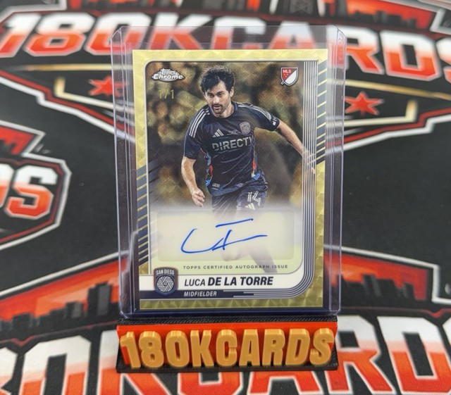 2025 MLS Chrome Superfractor Luca De La Torre 1/1 Autograph San Diego