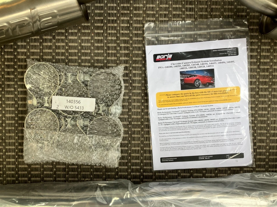 Borla 140356 ATAK Cat Back Exhaust System 10-13 Camaro SS 6.2L V8 JETHOT COATED - Изображение 3 из 4