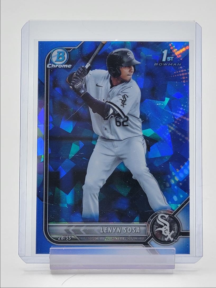 LENYN SOSA 2022 BOWMAN CHROME 1ST BASEBALL SAPPHIRE WHITE SOX Q0208
