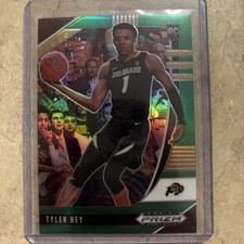 2020 Prizm Draft Picks TYLER BEY Green Prizm Rookie Card RC #35