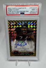 Jimbo Covert 2023 Topps Composite Chrome /50 Auto Gold PSA 9/10 Chicago Bears 
