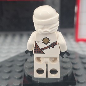 LEGO Ninjago Minifigure White Zane ZX with Gold Helmet 30086 Genuine