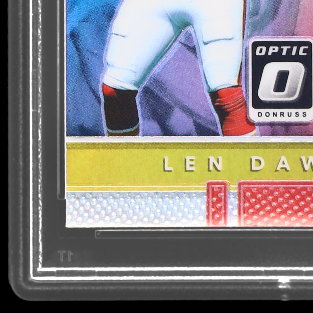 2017 Donruss Optic Len Dawson/Patrick Mahomes #20 PSA 8 RC Illusions Football II view 6