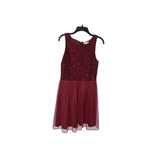 Speechless Maroon w/Sparkly Accent Pattern Junior Size 11 Semiformal Dress