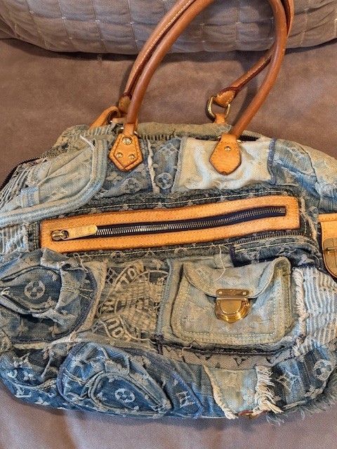 LOUIS VUITTON Monogram Denim Patchwork Bowly Blue - image 2