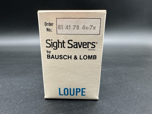 Bausch & Lomb Sight Savers Classic Metal Eyeglass Loupe 814178 Watchmakers 4x 7x