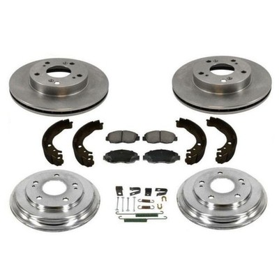 Front Brake Kit Rotors Pads Drum Shoes Spring 7pc Honda Civic 2006-2011 BD920124