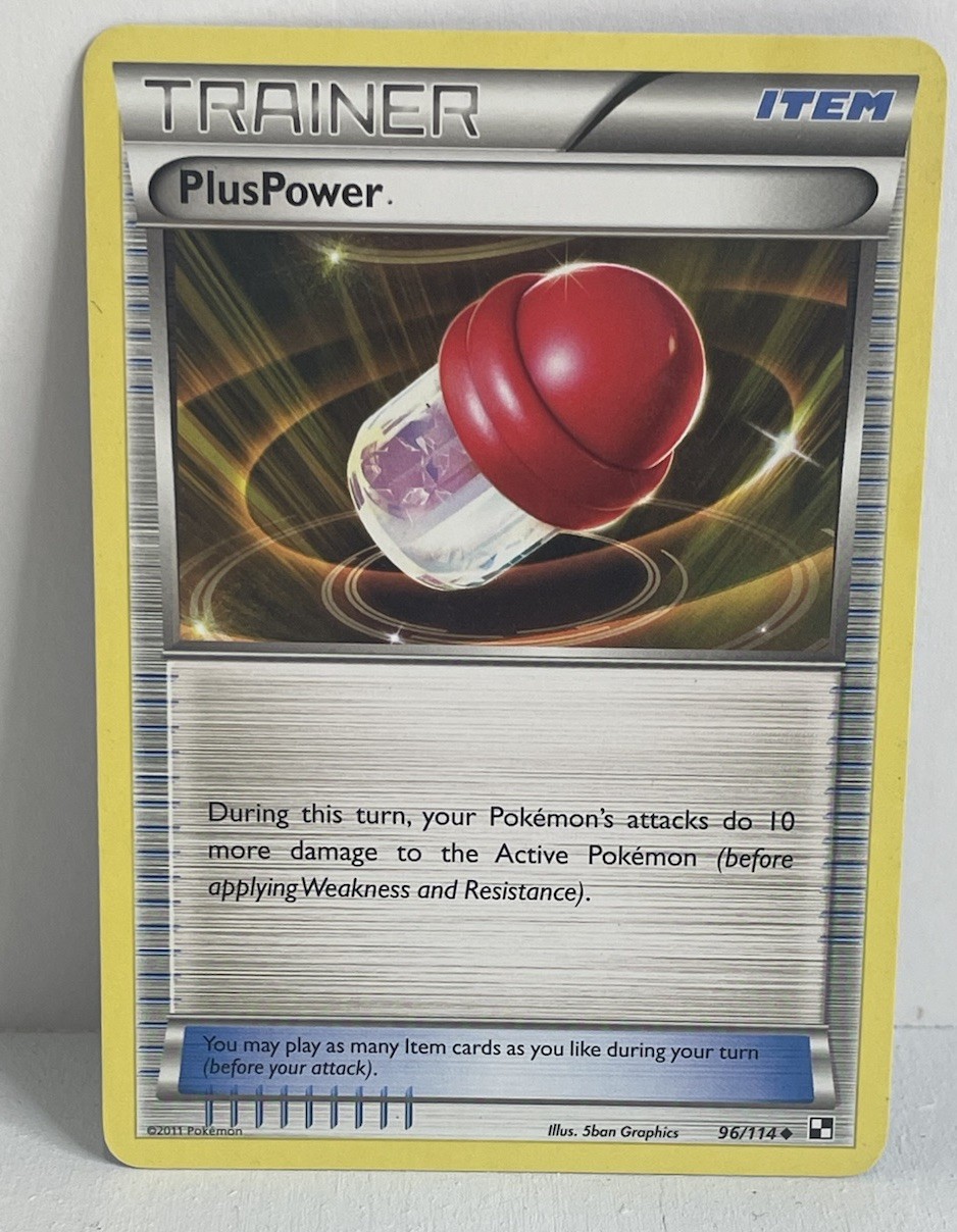 Pokemon TCG VTG MP PlusPower 96/114 Black & White Regular
