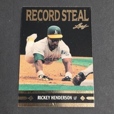 1991 Leaf - Gold Leaf Rookies Bonus Rickey Henderson #BC26