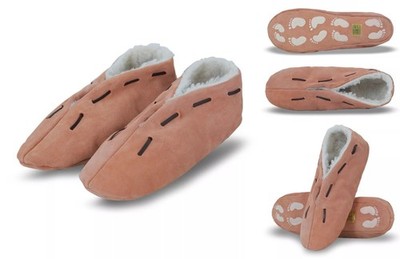 Wildleder-Hausschuhe ''Comfort Plus''   Echtleder, Kuschelfell & Anti-Rutsch-Sohle