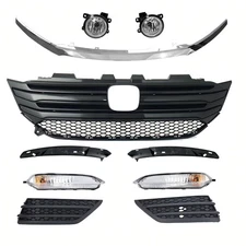 Grille Molding Trim Fog Lights Turn Signal Lights W/Covers For 2016-18 Pilot