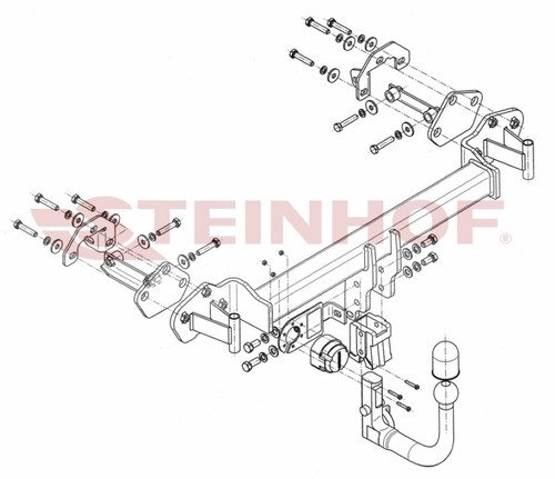 AHK Anhängerkupplung abnehmbar +7pol E-Satz für BMW 3er E46 01-05 Compact - Bild 4 von 12