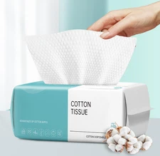 Disposable Face Towel,Cotton Facial Dry Wipe for Sensitive Skin, Facial Tissues 