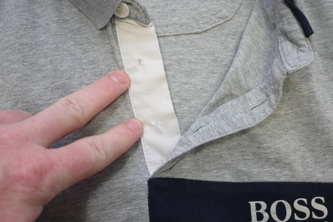 Hugo Boss Martin Kramer Polo Gray Short Sleeve Casual Shirt Mens Size Large thumbnail 10