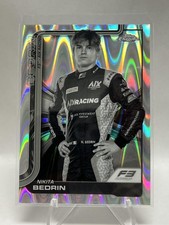 2025 Topps Chrome Formula 1 #66 Nikita Bedrin Black And White Ray Wave Refractor
