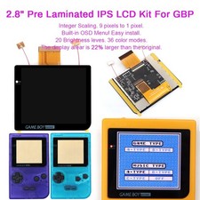 GBP 2.8" Laminated Integer Scaling 480x432 Retro Pixel IPS LCD Kit W/Shell Case