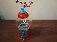 Machine à gomme classique métal verre 1999 Taz Tasmanian Devil Magic Gumball fonctionne