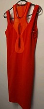 Women's Red Sleeveless Shift Dress Size Small by Met (32 Inch Chest)