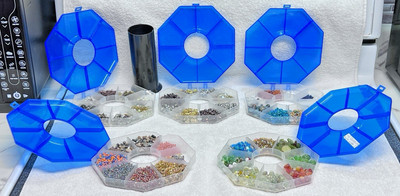 Big Lot of Mixed Beads & Hardware for Jewelry Making with Stackable Storage