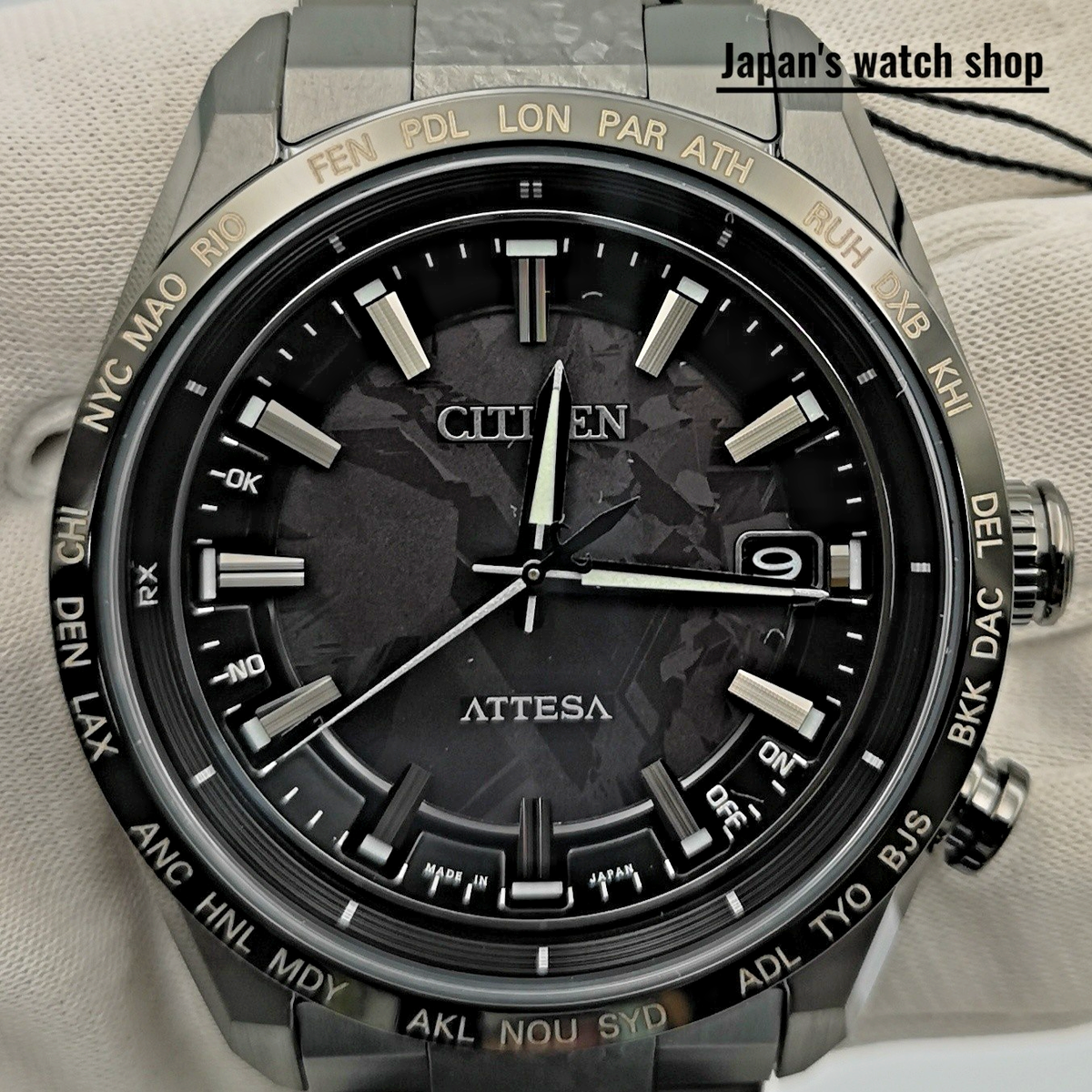 CITIZEN Attesa CB0285-63E Black HAKUTO-R Titanium Men's Watch New