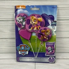 Girl PUPS SKYE EVEREST PAW PATROL 5 Foil Balloon Bouquet Birthday Party Supplies