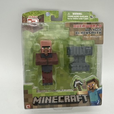 MINECRAFT VILLAGER BLACKSMITH Overworld Series 2 Fully Articulated Damaged Card