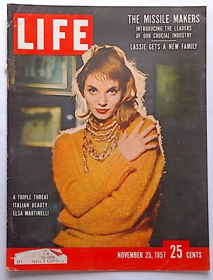 Life Magazine Cover Only  ( Elsa Martinelli ) November 25, 1957