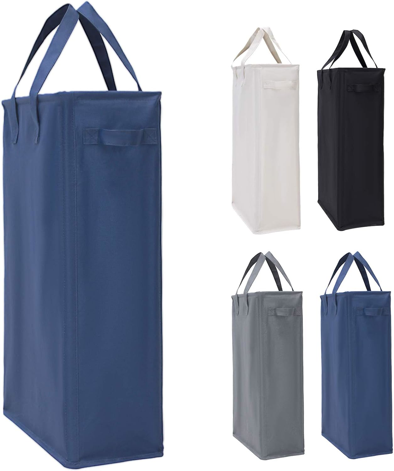 IHOMAGIC Slim Laundry Basket with Carry Handles, Collapsible Clothes