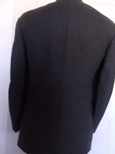 Mens Blazer Sport Coat Suit Jacket LORD & TAYLOR Gray 40R WOOL Gold Button Y38 - Picture 6 of 11