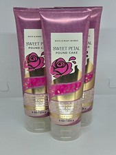 Bath Body Works Sweet Petal Pound Cake Body Cream x 3