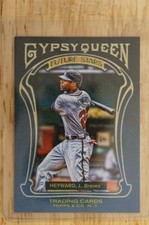2011 Topps Baseball Card Gypsy Queen Blue Frame FS8 JASON HEYWARD Atlanta Braves