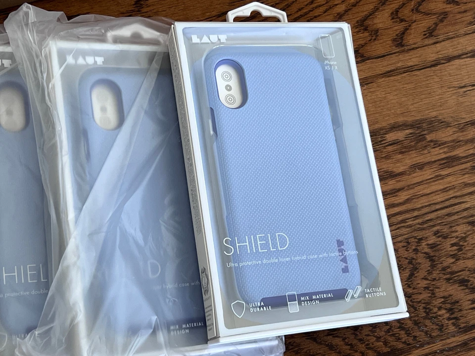 LOTE DE 6 x LAUT SHIELD para Apple iPhone XS / X Funda Protectora Cubierta Resistente LILA Foto 2 de 4