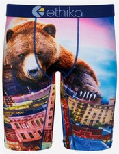 Ethika Staple Colorful MEMPHIS Skyline Buildings GRIZZLY BEAR Boxers Men's NWT