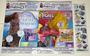 Disney The Little Mermaid & Trolls Band Together Sticker Story Adventures NEW