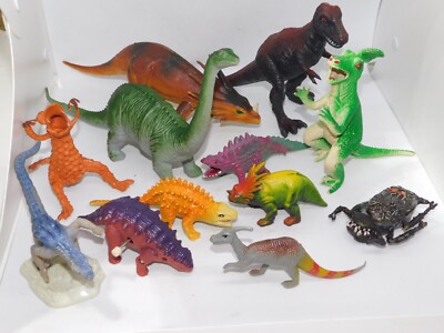 Vintage MIXED BRANDS IMPERIAL DINOSAUR Figure Toy Lot of 10