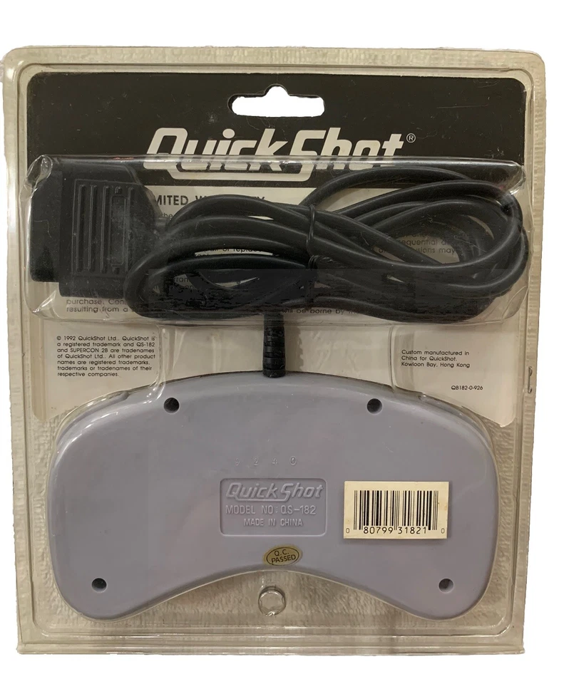 1992 QuickShot Supercon 2B Controller for Super Nintendo Console SNES Sealed - Image 2 of 4