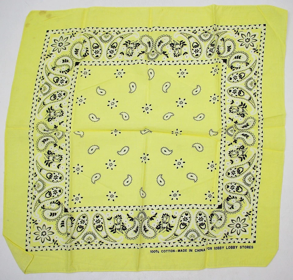 Винтажная группа из 5 платков/шарфов-бандан с узором пейсли безымянные производители No4 - Изображение 3 из 4