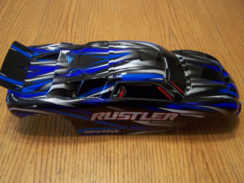 Passend für Traxxas Rustler 2wd BL-2s bürstenlos blau schwarz Clipless Gehäuse & Aufkleber - Bild 3 von 7