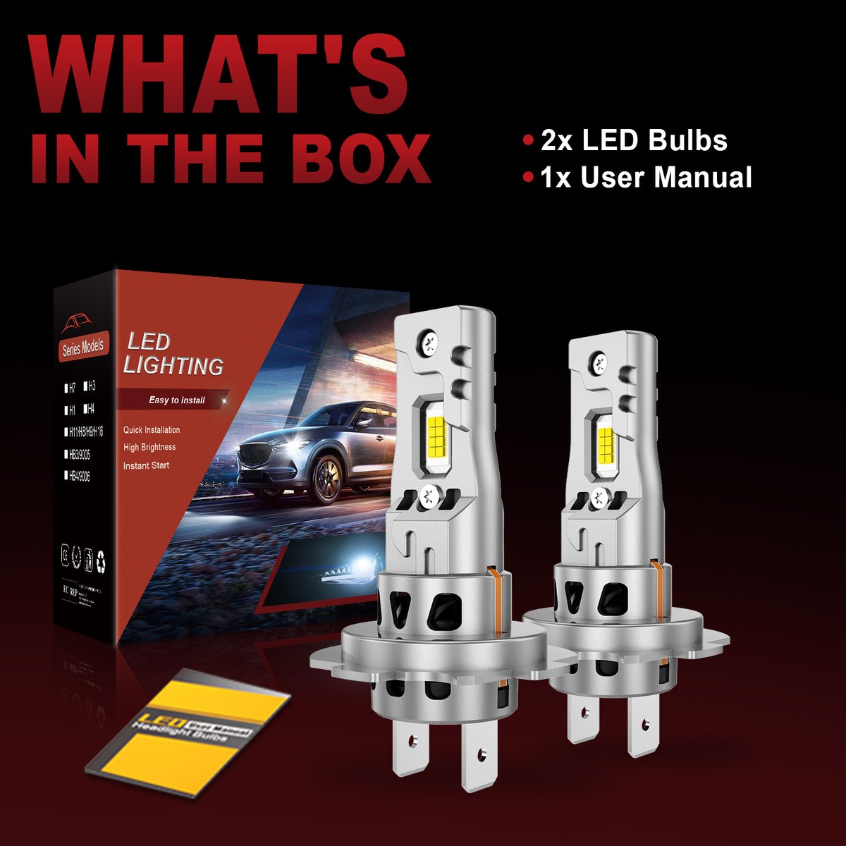 H7 LED Headlight Bulbs High Low Beam 6000LM White For Mini R50 R53 R52 H7 LED Headlight Bulbs High Low Beam 6000LM White For Mini R50 R53 R52