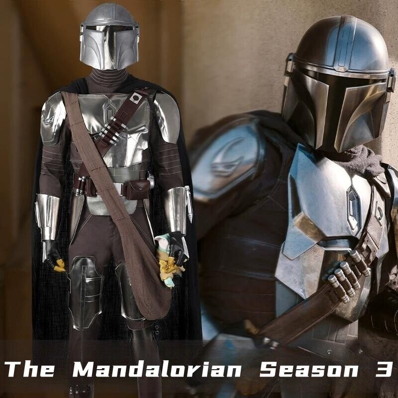 Star Wars: The Mandalorian3 Din Djarin Cosplay Costume Outfit Uniform+Mask Props