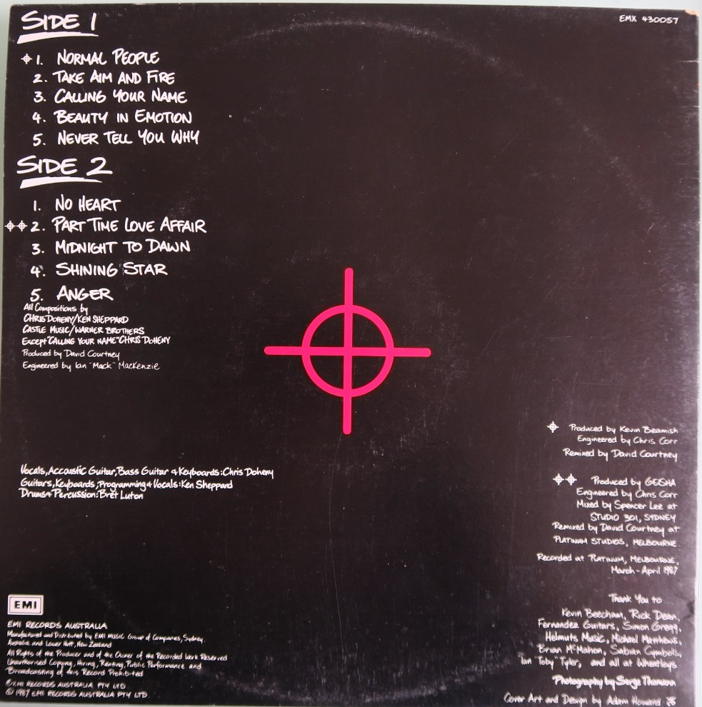 Geisha Midnight To Dawn Australia pressing 12'' vinyl 1987 rare OZ