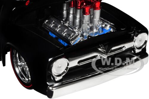 1956 FORD F-100 PICKUP MATT BLACK "BOOTLEGGER" 1/24 DIECAST MODEL M2 40300-99 A - Picture 5 of 6