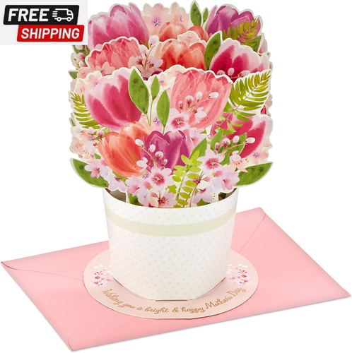 Hallmark Paper Wonder Pop up Mothers Day Card (Bouquet of Tulips)
