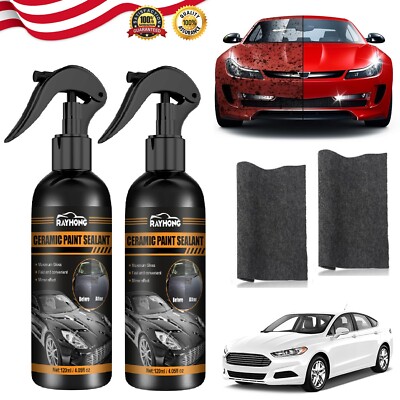 2× High Protection Quick Car Coat Ceramic Coating Spray Hydrophobic 120ML USA