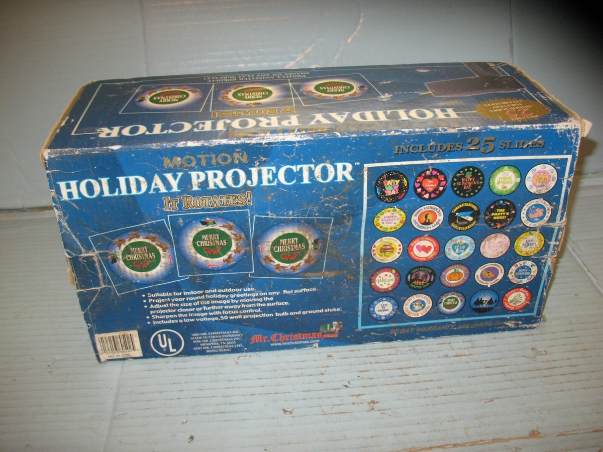 美品！ミスタークリスマス　ホリデー・イン・モーション Mr. Christmas Motion Holiday Projector Complete with all 25 Slides