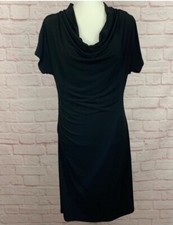 Calvin Klein womens dress black stretchy short sleeves size M