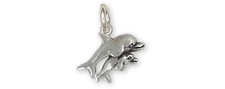 Dolphin Jewelry Sterling Silver Handmade Dolphin Charm  DPH1-C