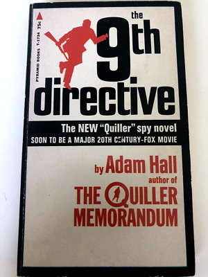 Vintage Paperback - 9th Directive by Adam Hall (1988, Mass Market) feat. Quiller